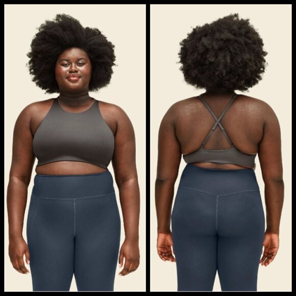 💕GIRLFRIEND COLLECTIVE💕 Topanga Bra ~ Moon Charcoal Gray Dark Gray XXL NWT - Picture 1 of 14